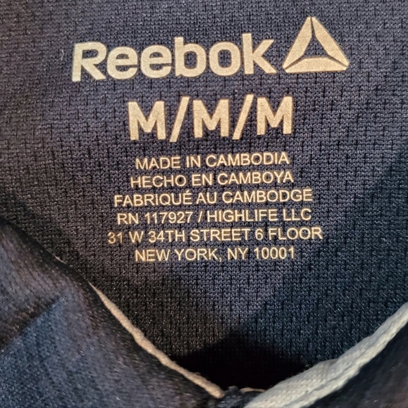 Reebok Mens Blue Short Sleeve Polo Shirt Size Medium - Picture 7 of 9